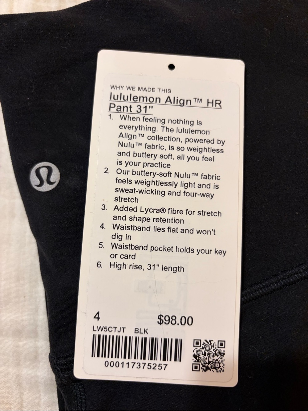 lululemon athletica Black Align High-Rise Leggings